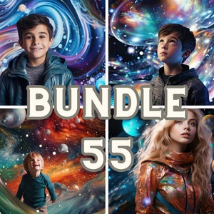 Space Odyssey Digital Backdrop Collection - 55 Jpeg Files for Download, Studio Backdrops, Maternity Overlays, Photoshop Overlays