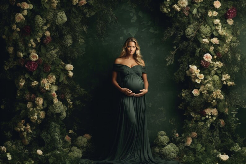 Greeniery Backdrop Arch Greenery Floral Arch Digital Backdrops Maternity & Studio - Etsy