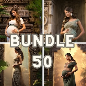 Ancient Mayan Temple Digital Backdrop Collection - 50 Jpeg Files for Download | TeoDigitalOasis Store, Studio Backdrops, Maternity Overlays