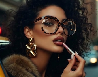 Fashion Eyeglasses for Women | Elegant Travel Glasses | Designer Style Frames | Trendy Clear Lens Glasses | Chic Aesthetic Eyewear