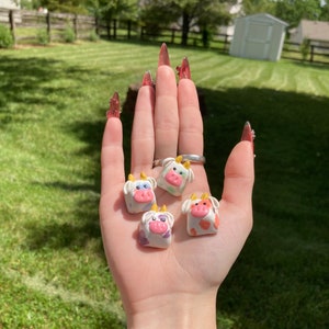 Cow Polymer Clay Artisan Keycaps