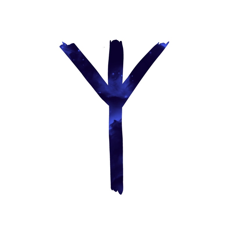 Algiz Rune, Elder Futhark PNG, Vikings Rune, Runic Alphabet Digital ...