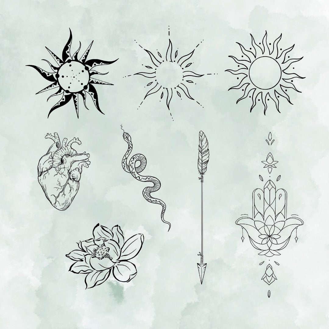 Tattoo PNG, Tattoo Pack, Tattoo Design, Printable Tattoo, T-shirt Printing, Snake Art, PNG