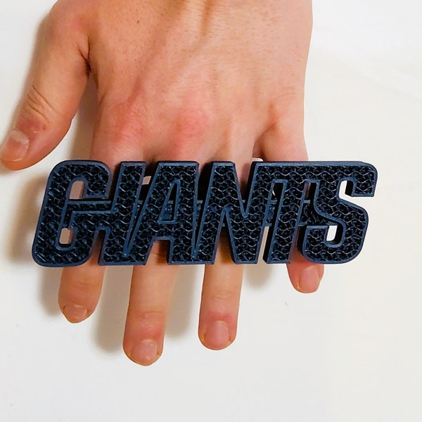 Giants Knuckle Rings - 3D Printed New York Fan Gear