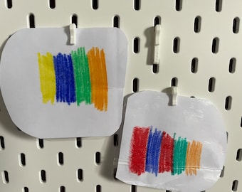 Photo clips Photo hooks Note clips Sheet holder clips for Ikea Skadis pegboard