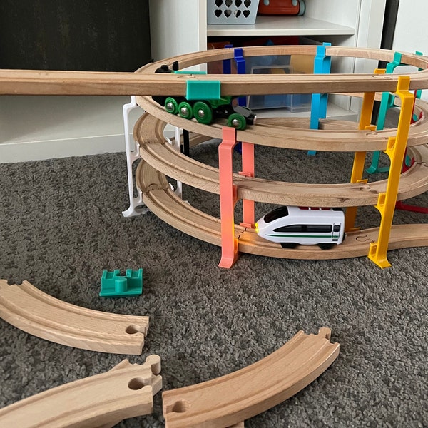 Spiral-Pfeiler für Spiralstrecke IKEA Lillabo - Brio - Playtive Holzeisenbahn