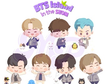 BTS Island in the Seom LY Answer/ Digital stickers / PNG files