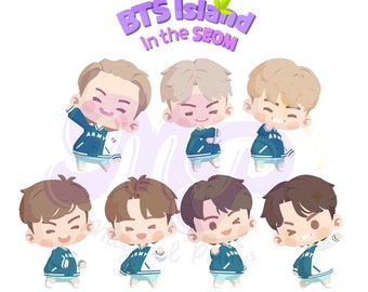 BTS Island in the SEOM Jackets / Digital stickers / PNG files