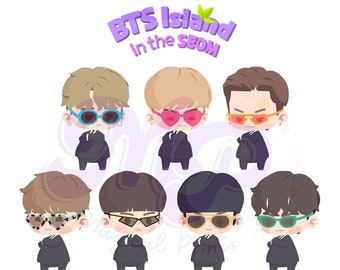 BTS Island in the SEOM Festa 2020/ Digital stickers / PNG files