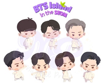 BTS Island in the SEOM (Yet to come white) / Digital stickers / PNG files