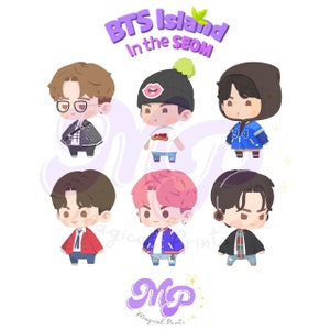 BTS Island in the SEOM special pack 5 / Digital stickers / PNG files