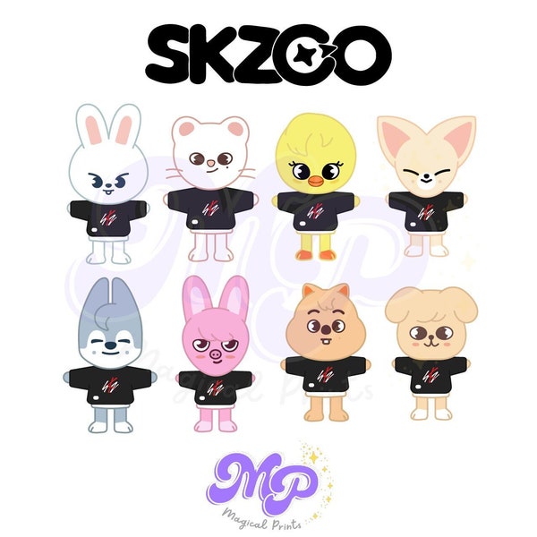 SKZ Shirts / SKZOO / Stray Kids / Digital stickers / PNG files