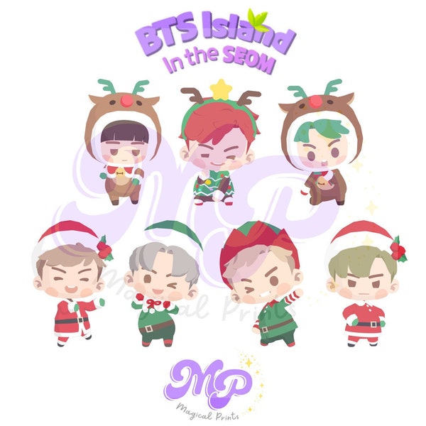 BTS Island in the SEOM Christmas Season / Digital stickers / PNG files