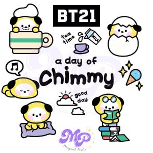 BT21 A day of Chimmy / BTS / Digital stickers / PNG files