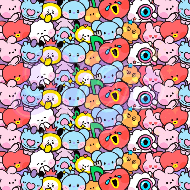 BT21 Printable Pattern / Seamless File / Pattern Image - Etsy