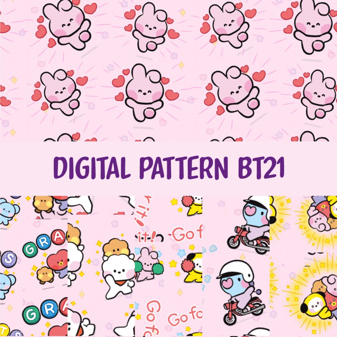 Digital Pattern BT21 Babies / Seamless File / Pattern File / Digital ...