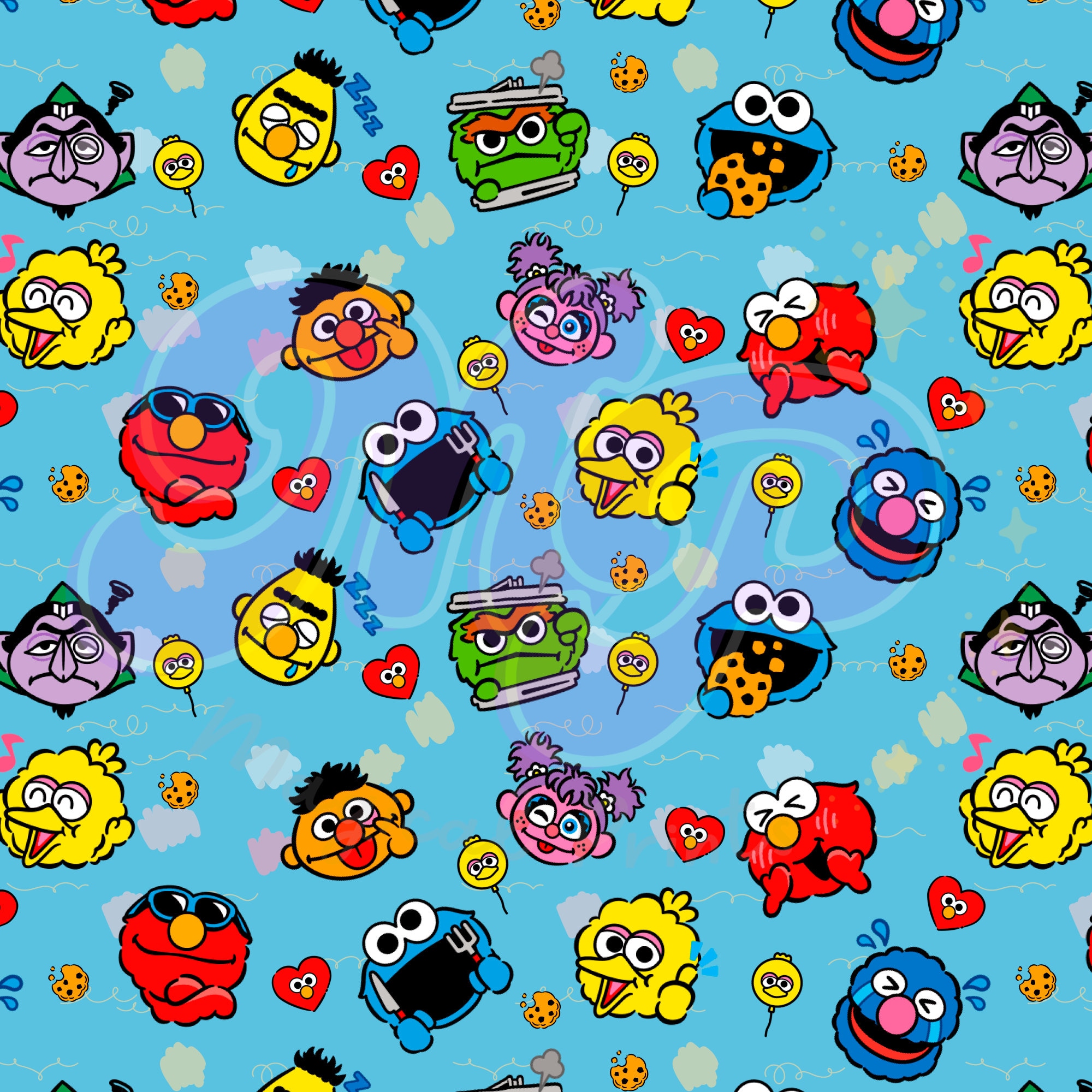 Sesame Street Printable Pattern / Seamless File / Pattern - Etsy