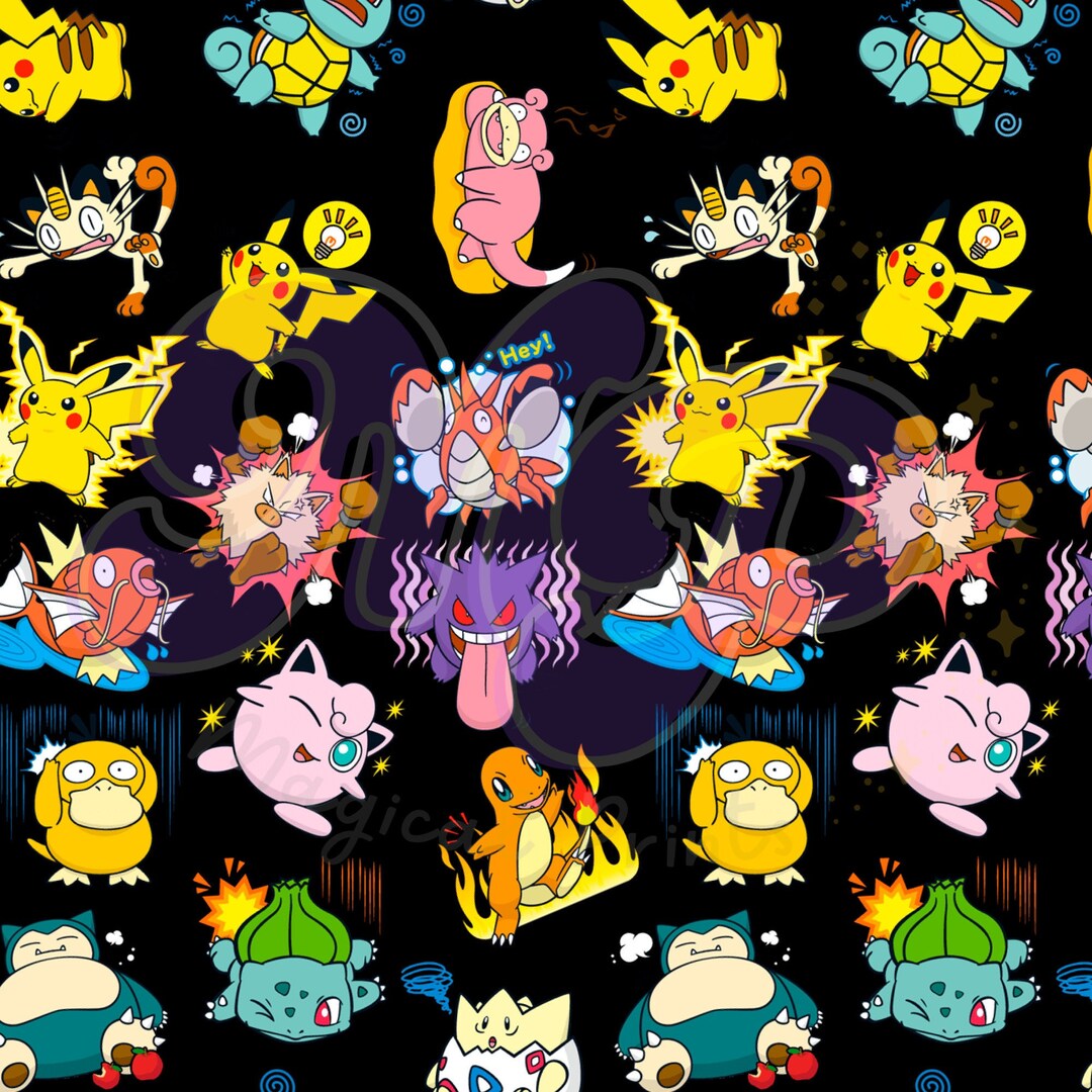 Pokemon Printable Pattern / Seamless File / Pattern Image - Etsy