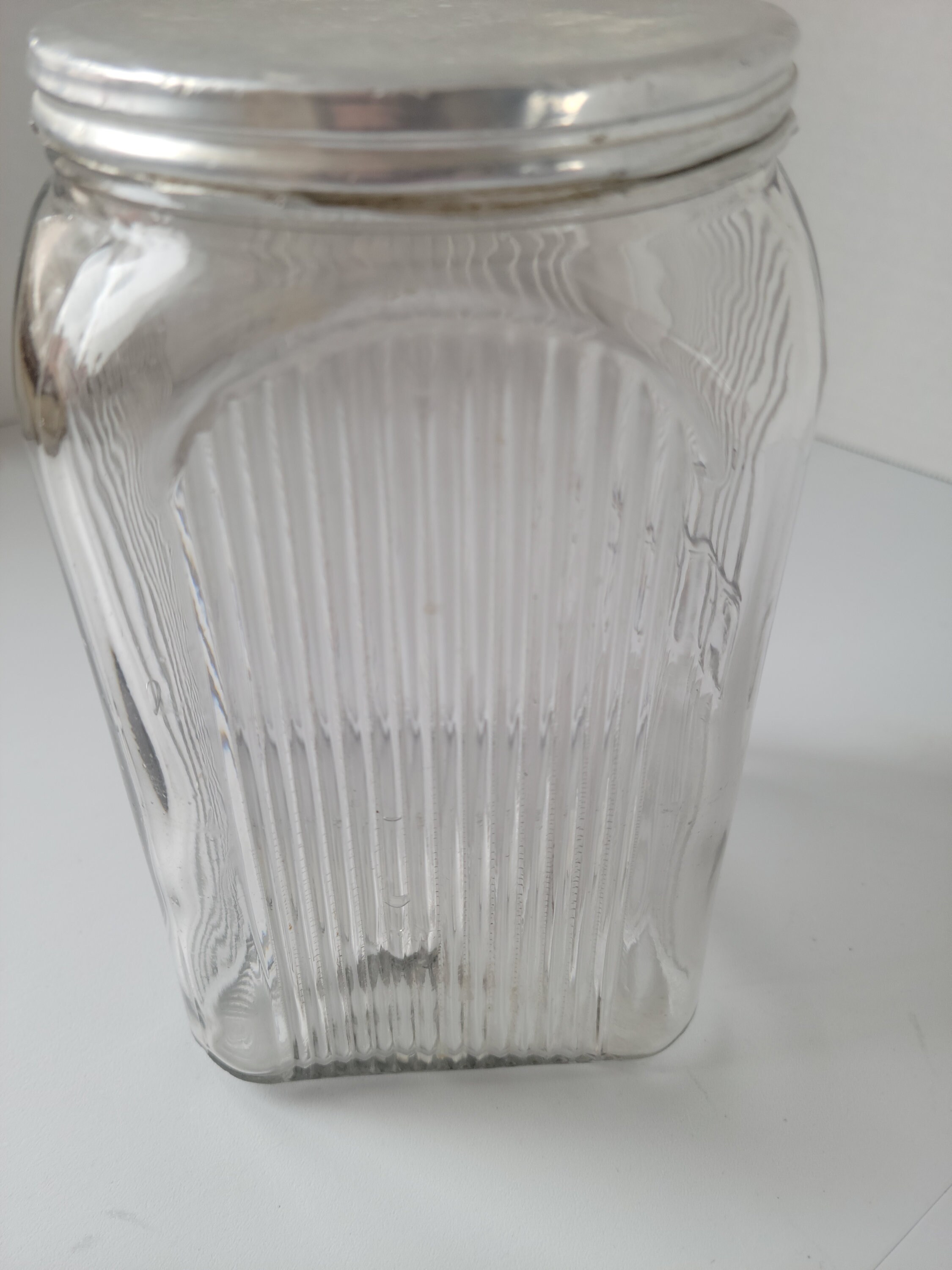 Antique Hoosier Glass Coffee Canister With Original Lid Etsy
