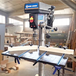 DIY Drill Press Table Building Plan // DIY Wooden Drill Press Table Design