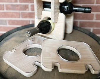 Clear Acrylic Wine Rack Router Template: DIY Building Blocks