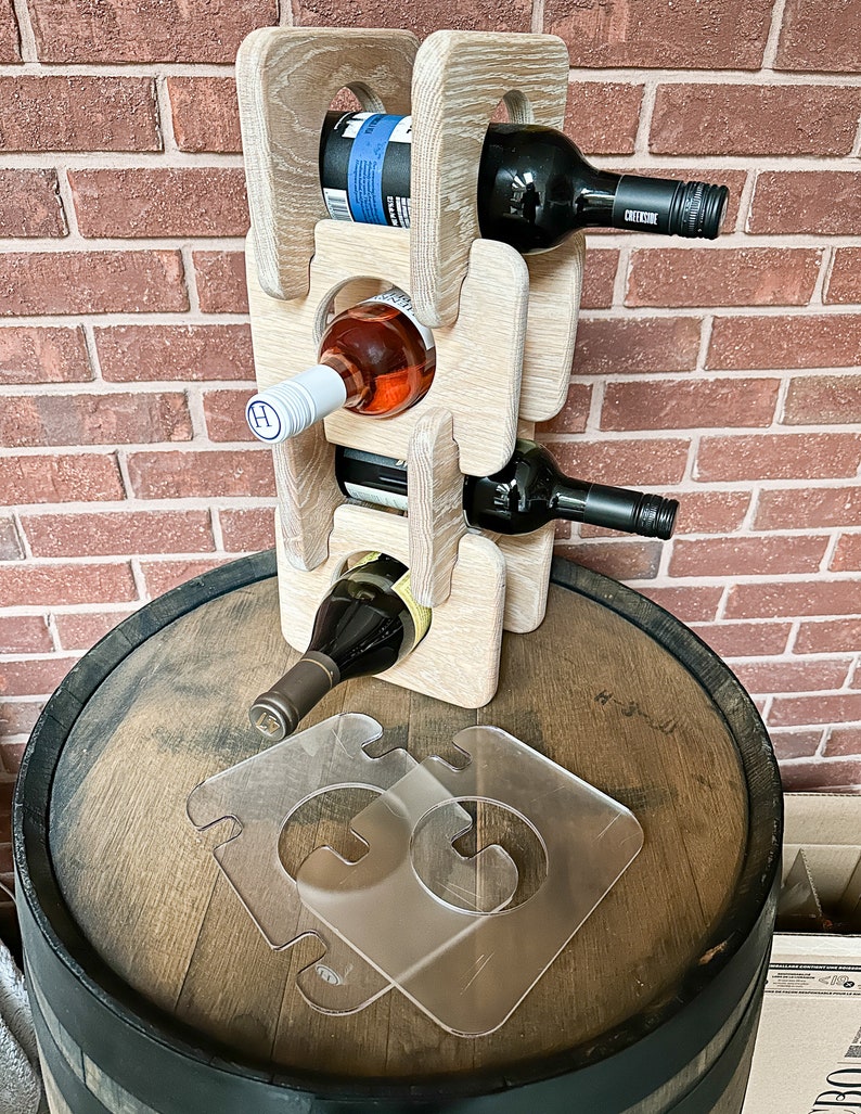 Wine Rack Router Template clear Acrylic // DIY Acrylic Wine Rack Router ...