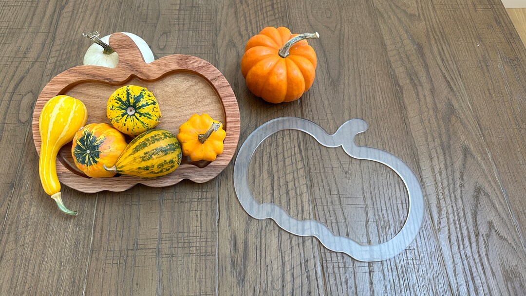 Pumpkin Tray Router Template (clear Acrylic) // DIY Acrylic Pumpkin ...