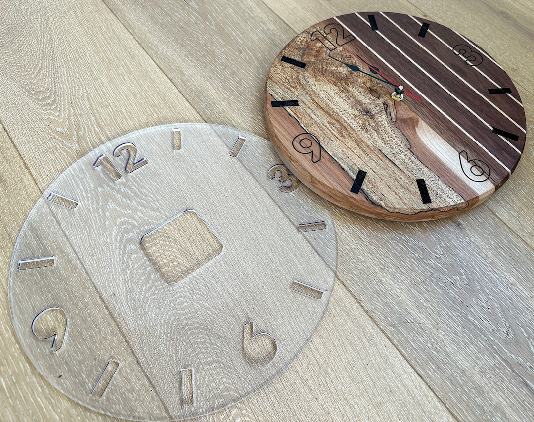 Clock Router Template clear Acrylic // DIY Acrylic Clock Etsy