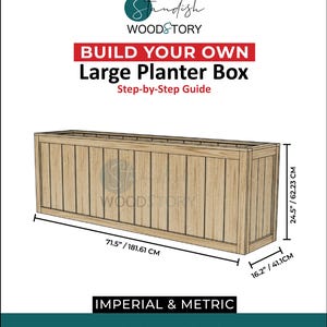 DIY XL Planter Box Woodworking Plans (PDF Download) - Etsy