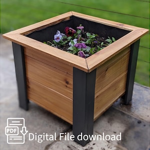 Houtbewerkingsplannen voor doe-het-zelf plantenbak (pdf-download)