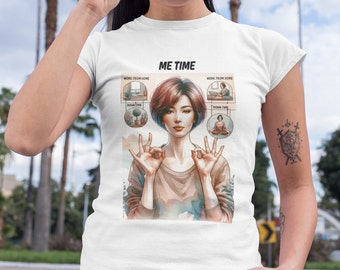 Camiseta Me Time, Camisa de trabajo remoto, Camiseta nómada digital, Camisa de trabajo desde casa, Trabajo desde cualquier lugar, Camiseta de viaje, Freelancer, Después del trabajo