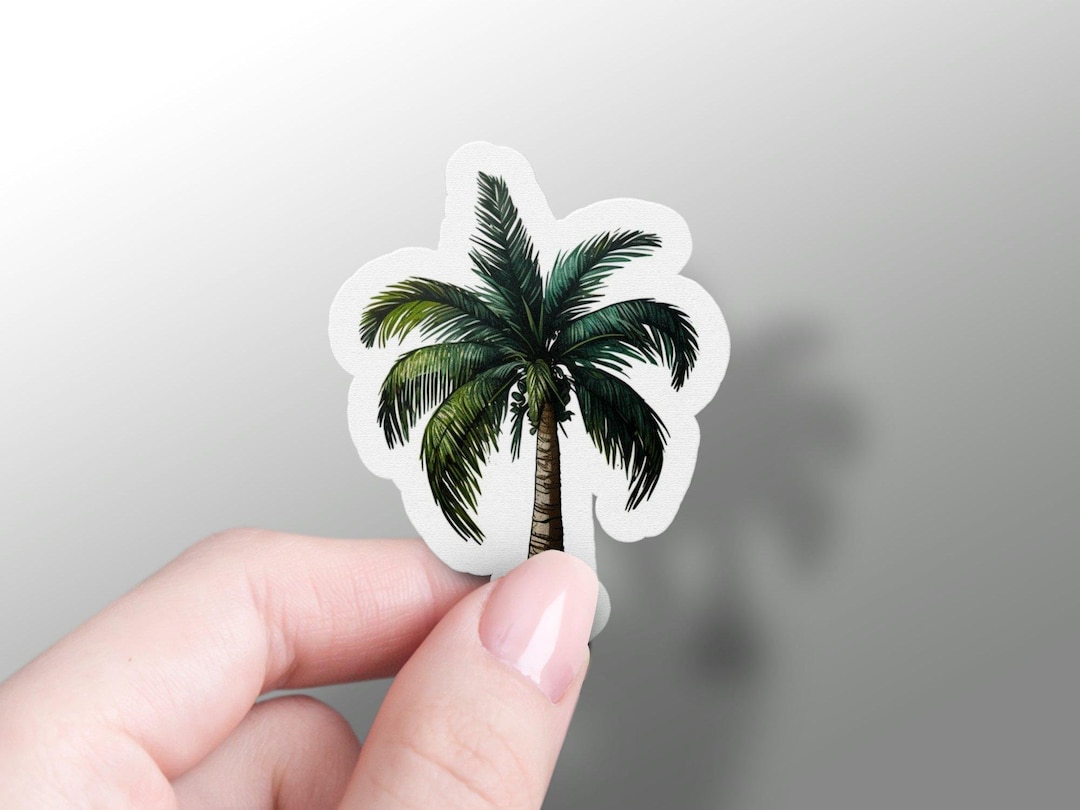 Palm Tree Sticker Nature Decal Beach Sticker Vinyl Sticker Laptop Fun ...