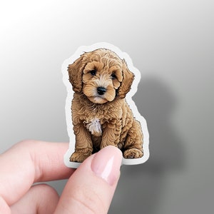 Mini adesivo dourado para cachorro, adesivo decalque para cachorro, adesivo fofo de vinil para proprietário de cachorro, para laptop, animal de estimação, hidroflask, adesivo para notebook e telefone