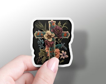 Cross Sticker, Christian Faith Sticker, Cross Car Decal, Prayer Journal Sticker, Faith Statement Sticker, Laptop, Kindle, Macbook, Phone