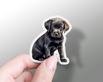 Black Lab Sticker, Labrador, Black Lab, Dog Decal, Chocolate Lab, Lab Mom, Black Lab Gifts, Cute, Realistic Dog, Dog Mom Car Decal, Puppy