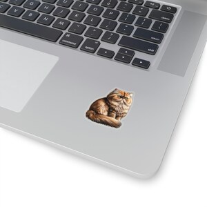 Persian Cat Sticker Cute Persian Cat Sticker Vinyl Cat Phone Sticker Cat Owner Gift Cat Lover Sticker Cute Cat Owner Laptop Sticker Pet Gift image 4