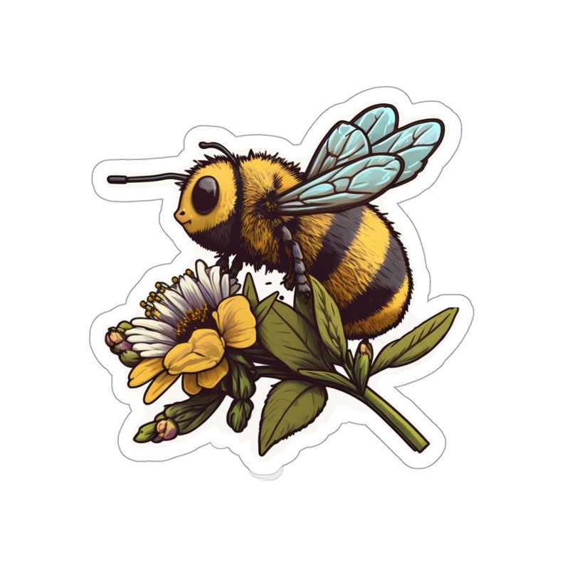 Bumble Bee Sticker Cute Honey Bee Decal Fun Laptop Sticker - Etsy