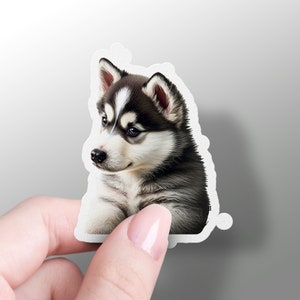 Sticker pour chien Husky Sticker pour chien Sticker de propriétaire de chien Husky en vinyle mignon pour ordinateur portable Sticker Hydroflask pour animal de compagnie Husky mignon Sticker pour ordinateur portable