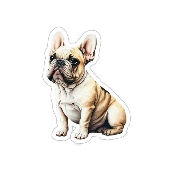 2x Süße Französische Bulldogge Vinyl-Aufkleber, 10 Cm – Glänzend, Für Laptop, Auto & Deko