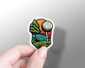 Golf Ball Sticker Golf Tee Decal Golf Ball Vinyl Sticker Laptop Cool Hydroflask Sticker Yeti Sticker Phone Sticker Golf Lover Gift for Him