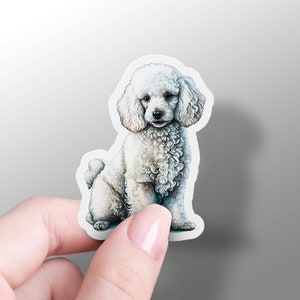 White Poodle Dog Sticker Cute Poodle Sticker Dog Phone Sticker Cute Dog Sticker Poodle Owner Gift Dog Owner Sticker Cute Dog Owner Phone Pet