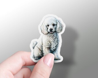 White Poodle Dog Sticker Cute Poodle Sticker Dog Phone Sticker Cute Dog Sticker Poodle Owner Gift Dog Owner Sticker Cute Dog Owner Phone Pet