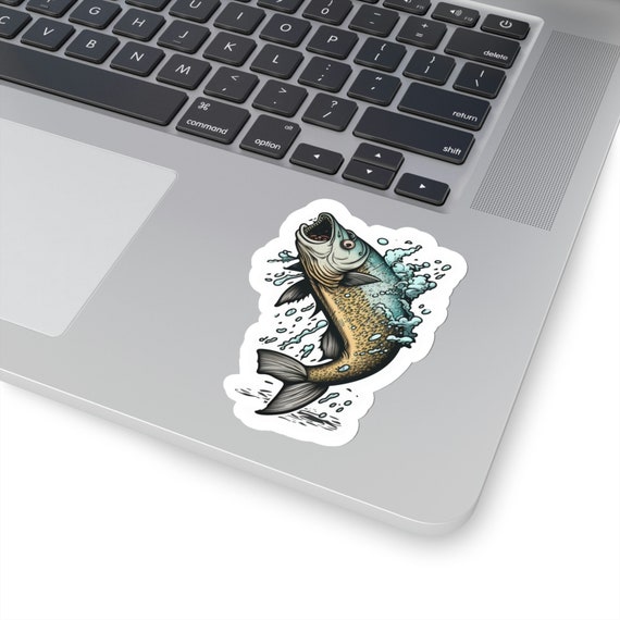 Fishing Sticker Fish Lover Laptop Sticker Vinyl Phone Sticker Fun