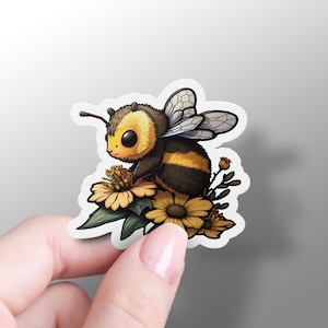 Bumble Bee Sticker Cute Honey Bee Decal Laptop Sticker Honey Bee Sticker Hydroflask Sticker Summer Sticker Vinyl Phone Decal Bee Stickers