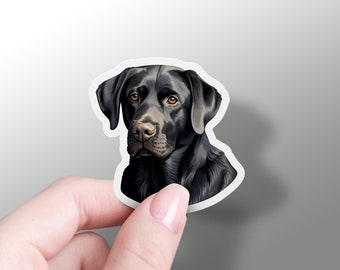 Black Lab Sticker, Labrador, Black Lab, Dog Decal, Chocolate Lab, Lab Mom, Black Lab Gifts, Cute Dog, Realistic Dog, Dog Mom Car Decal, Pet