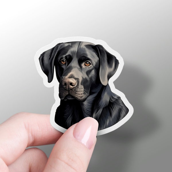 Black Lab Sticker, Labrador, Black Lab, Dog Decal, Chocolate Lab, Lab Mom, Black Lab Gifts, Cute Dog, Realistic Dog, Dog Mom Car Decal, Pet