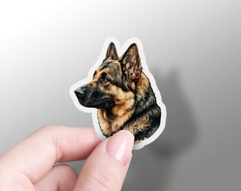 German Shepherd Sticker Dog Decal Gift Fun Sticker Vinyl Dog Owner Sticker for Laptop Pet Hydroflask Sticker Notebook Sticker Phone Sticker