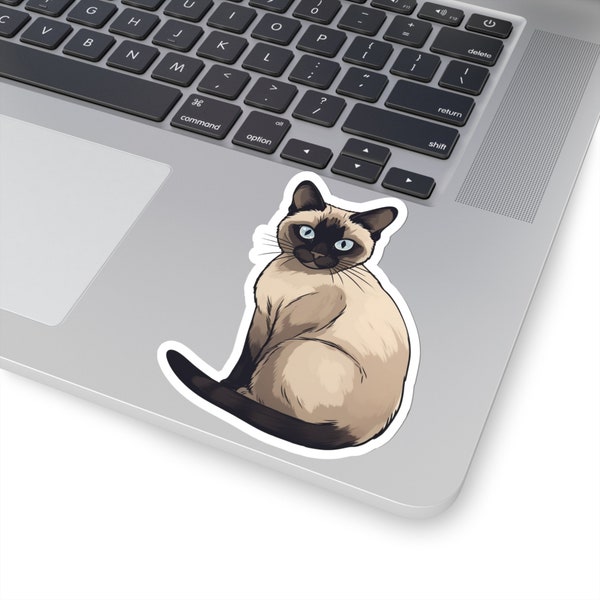 Siamese Cat, Crazy Cat Lady, Siamese Cat Sticker, Cat Mom, Car Sticker, Cute, Vinyl, Kindle Stickers, Cute Phone Charm, Cat Bumper Sticker