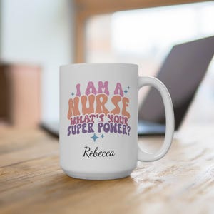 Caneca de enfermeira, presente para profissional de saúde, presente para estudante de enfermagem, caneca de café para enfermeiro(a), citação para profissional médico(a), agradecimento a enfermeiro(a), engraçado(a)