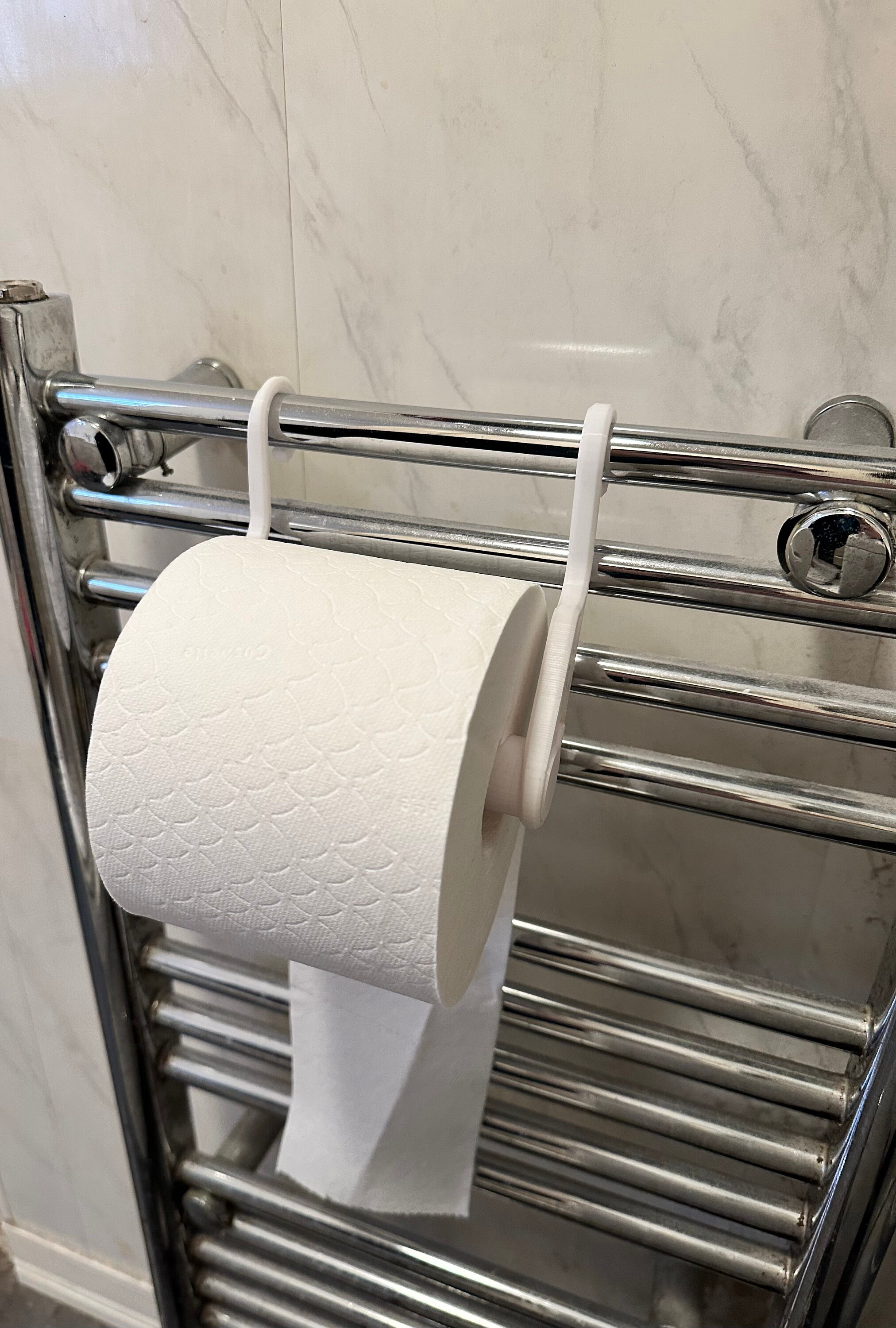 Toilet roll holder and towel rail hot sale